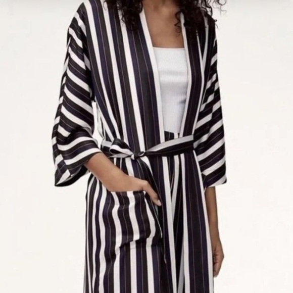 Aritzia Wilfred Durante Stripe Robe Jacket XS - Picture 1 of 16